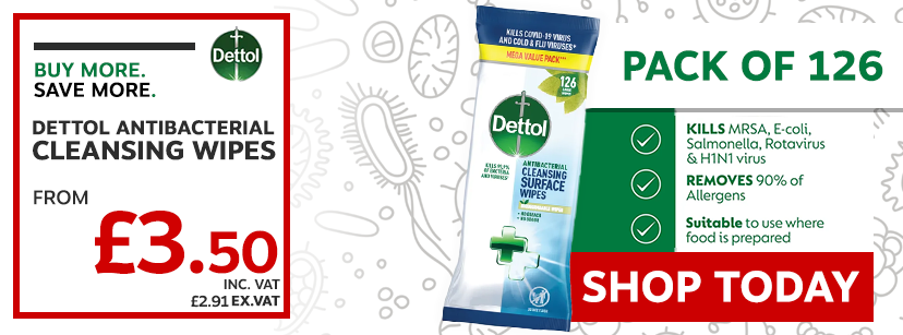 Dettol Antibacterial Cleansing Wipes - Pack of 126