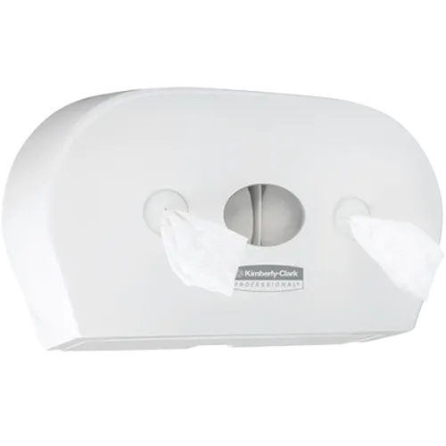 Aquarius Mini Twin Centrefeed Toilet Tissue Dispenser White