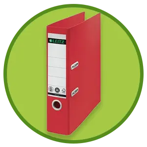 Leitz Recycle A4 Red Lever Arch File, Pack of 10