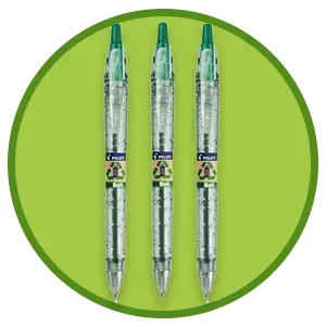 Pilot B2P Green Ecoball Ballpoint Pens, Pack of 10