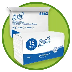 Scott Performance 1-Ply Hand Towels, Pack of 15