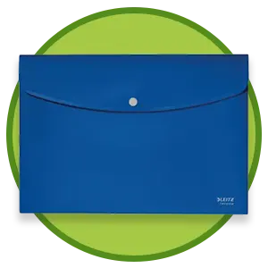 Leitz Recycle A4 Blue Document Wallet, Pack of 10