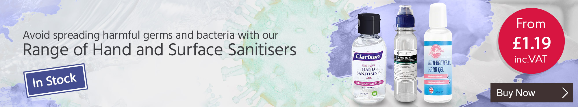 Avoid Spreading Harmful Germs and Bacteria with The Range of Hand and Surface Sanitisers