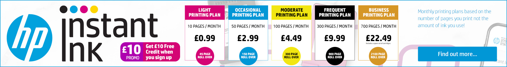 Find out more about HP Instant Ink