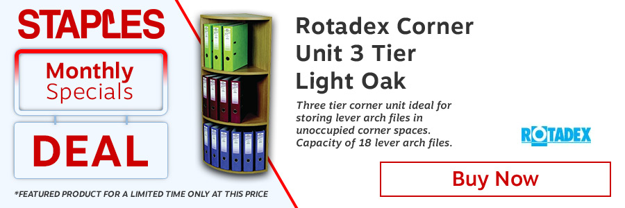 Rotadex Corner Unit 3 Tier Light Oak 