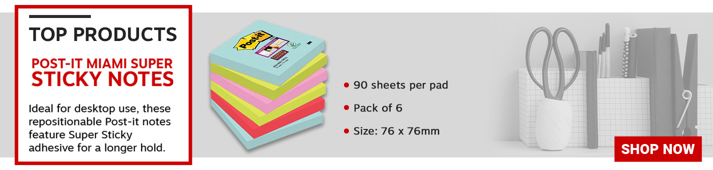 Post-it Super Sticky Notes 76 x 76mm Miami (Pack of 6) 