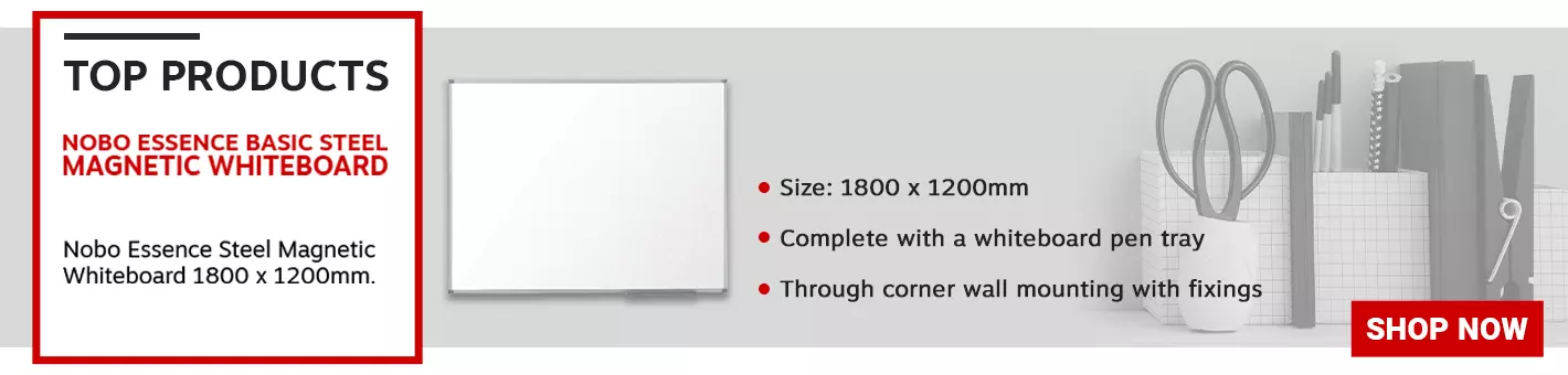 Nobo Essence Steel Magnetic Whiteboard 1800 x 1200mm 