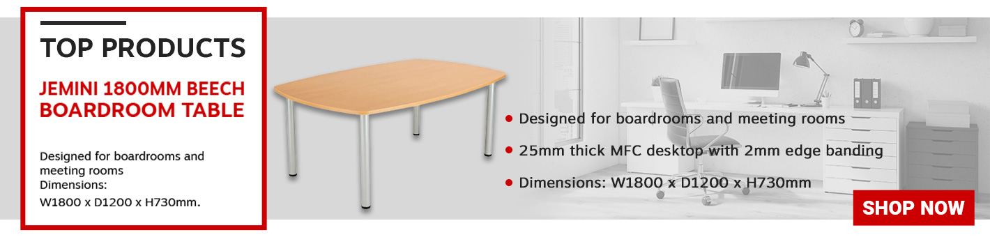 Jemini Boardroom Table 1800x1200x730mm