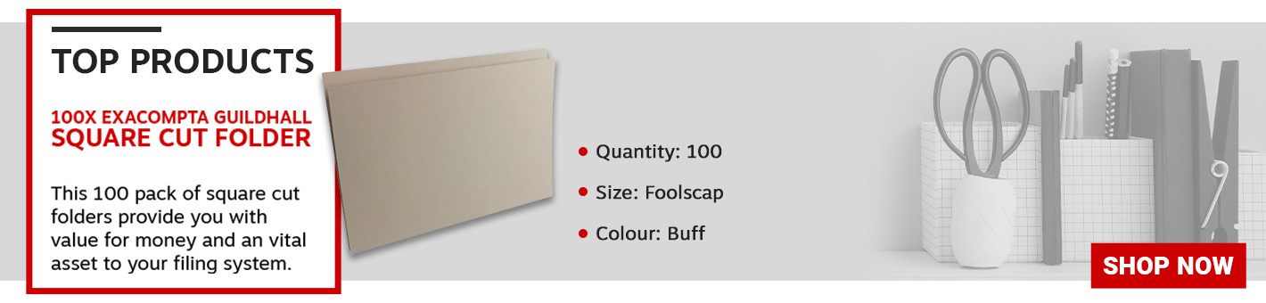 Exacompta Guildhall Square Cut Folder 315gsm Foolscap Buff (Pack of 100) 