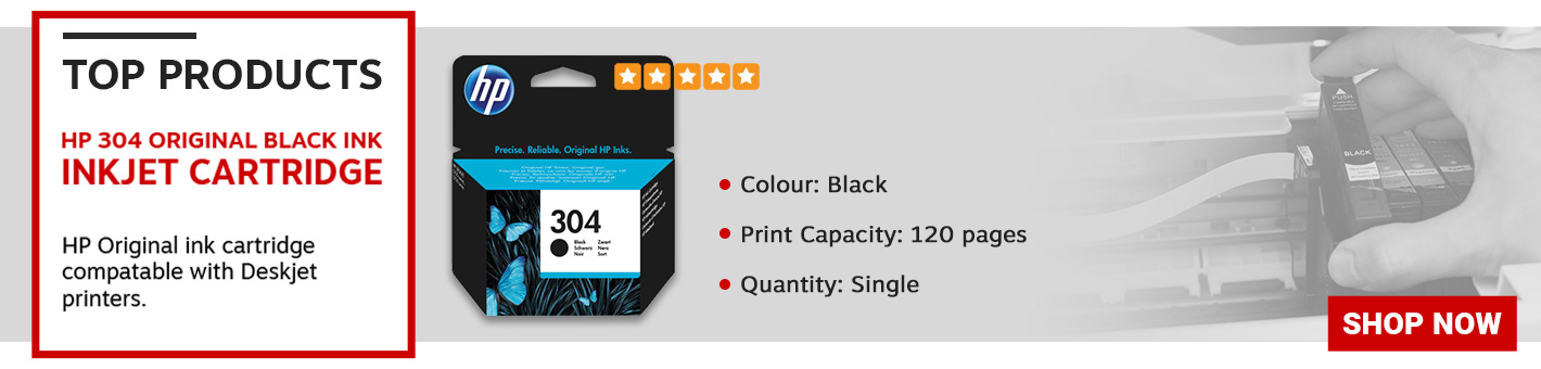 HP 304 Black Ink Cartridge 