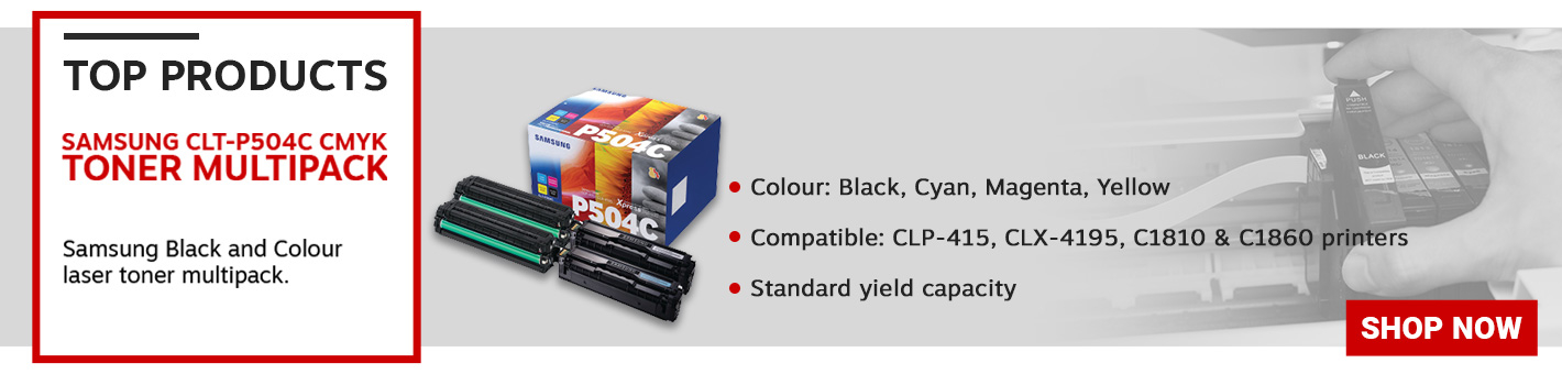 Samsung CLT-P504C CYMK Standard Yield Toner Cartridge (Pack of 4)