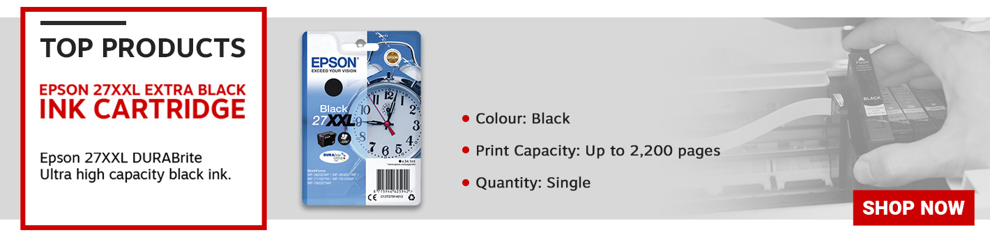 Epson 27XXL Black Inkjet Cartridge C13T27914012. Colour: Black.