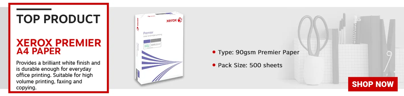 Xerox Premier paper. A4 90gsm.