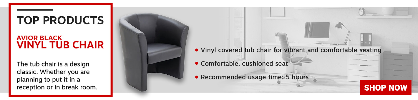 Avior Vinyl Tub Chair 735x615x770mm Black 