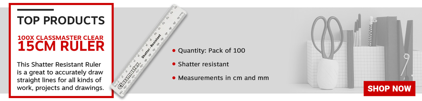 Classmaster Clear Ruler 15cm Pack of 100 