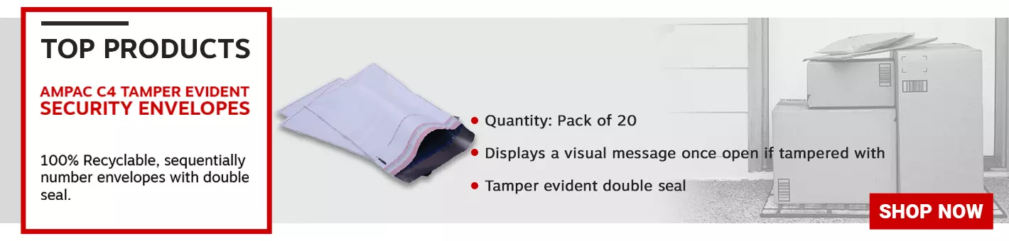 Ampac C4 Envelope 220x305mm Tamper Evident Security Opaque (Pack of 20) 
