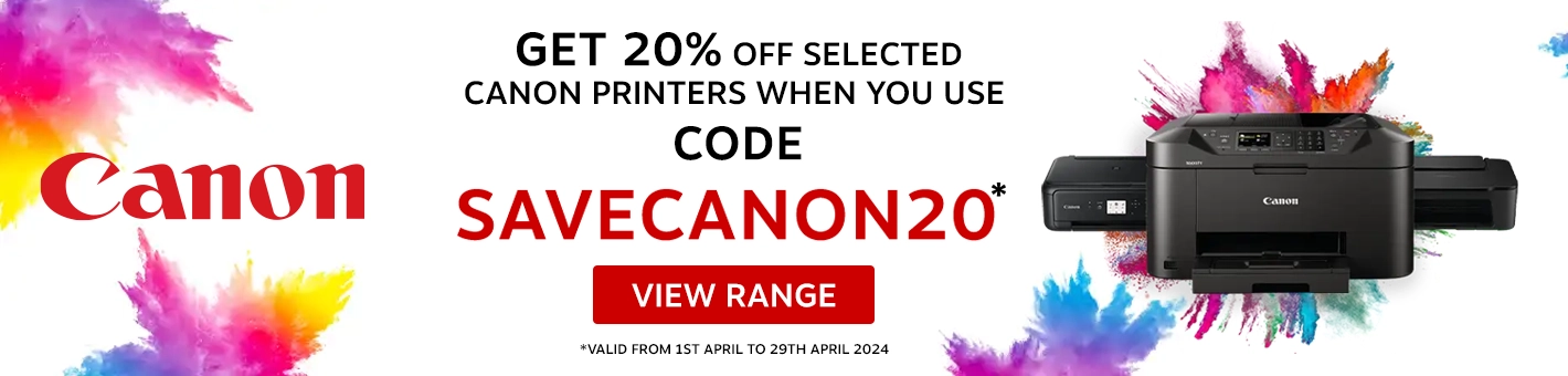 save 20% on selected canon printers